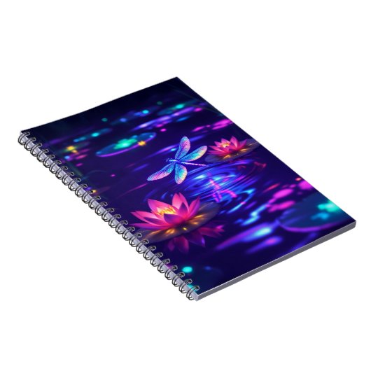 Enchanted Dragonfly Glow Notebook | 6.5x8.75” ノートブック (右側)