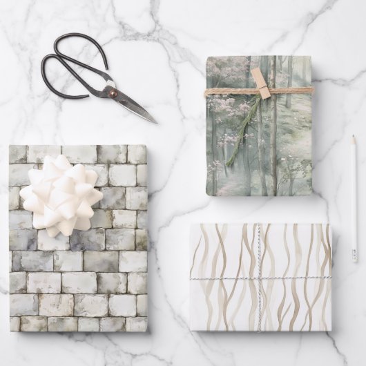 Enchanted Dream Bricks Birthday ラッピングペーパーシート (正面)