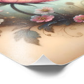 Enchanted Dreamy Fairy and Wildflower Heart フォトプリント (角)