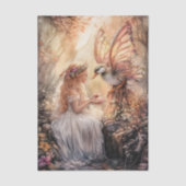 Enchanted Duck Fairy Girl Decoupage 薄葉紙 (正面)