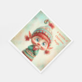 Enchanted Elf | North Pole Christmas  スタンダードランチョンナプキン (角)