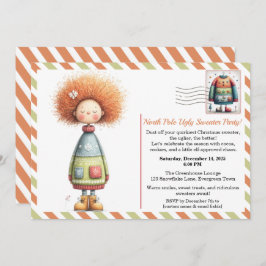 Enchanted Elf | North Pole Ugly Sweater Party  招待状