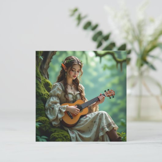 Enchanted  Elven Fairy Playing Ukulele カード (スタンド正面)
