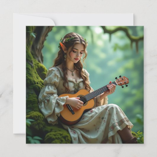 Enchanted  Elven Fairy Playing Ukulele カード (正面)