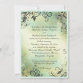 Enchanted Evening Deco Leaf Wedding Invitation 招待状 (正面)