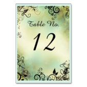 Enchanted Evening Deco Leaf Wedding Table Card テーブルナンバー (正面)