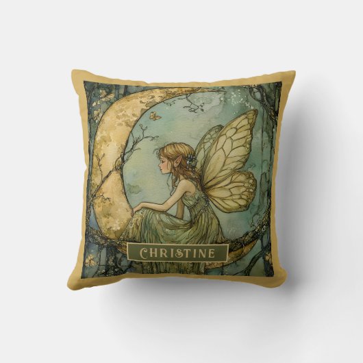 Enchanted Fairy And Crescent Moon クッション (裏面)