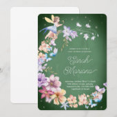 Enchanted Fairy Baby Shower 招待状 (正面/裏面)