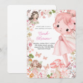 Enchanted Fairy Baby Shower 招待状 (正面/裏面)