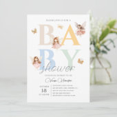 Enchanted Fairy Colorful Baby Shower 招待状 (スタンド正面)