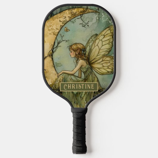 Enchanted Fairy Crescent Moon Pickleball Paddle ピックルボールラケット (正面)