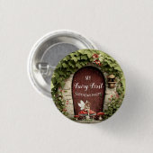 Enchanted Fairy First Birthday Girl Party 缶バッジ (正面&裏面)