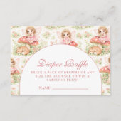 Enchanted Fairy Girl Baby Shower Diapper Raffle エンクロージャーカード (正面)