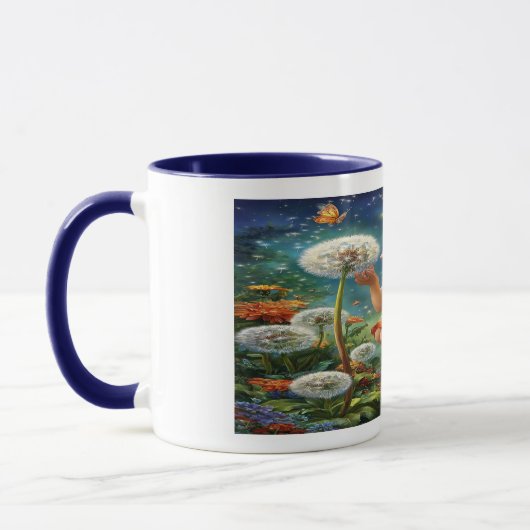 Enchanted Fairy Glowing Dandelion Coffee Mug マグカップ (左)