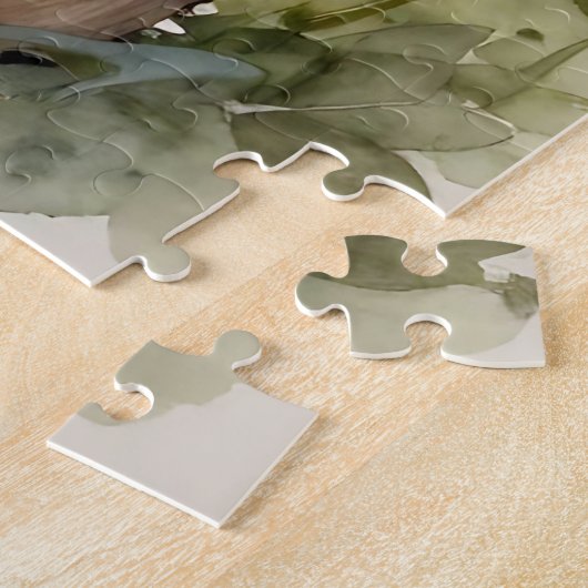 Enchanted Fairy in a Jar in a Magical Forest ジグソーパズル (側面)