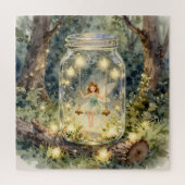 Enchanted Fairy in a Jar in a Magical Forest ジグソーパズル (縦)