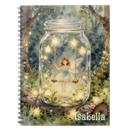 Enchanted Fairy in a Jar in a Magical Forest ノートブック