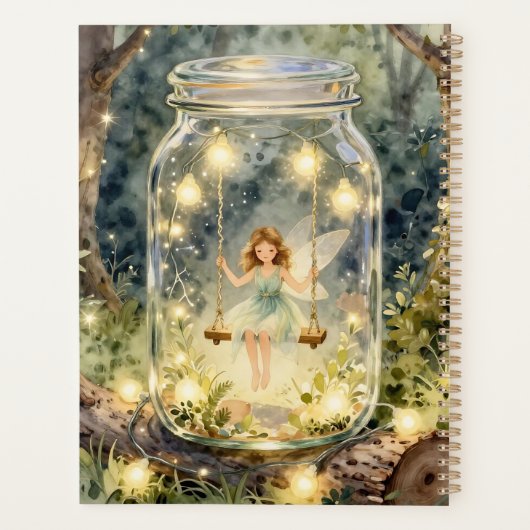 Enchanted Fairy in a Jar in a Magical Forest プランナー手帳 (裏面)