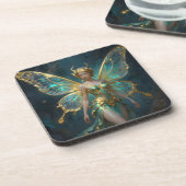 Enchanted Fairy in Gold and Turquoise  コースター (左側)