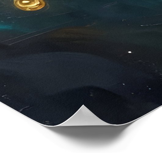 Enchanted Fairy in Gold and Turquoise  ポスター (角)