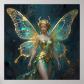 Enchanted Fairy in Gold and Turquoise  ポスター (正面)