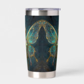 Enchanted Fairy in Gold and Turquoise  保温保冷タンブラー (左面)
