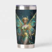 Enchanted Fairy in Gold and Turquoise  保温保冷タンブラー (背面)