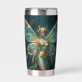 Enchanted Fairy in Gold and Turquoise  保温保冷タンブラー