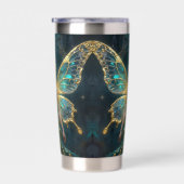 Enchanted Fairy in Gold and Turquoise  保温保冷タンブラー (右面)