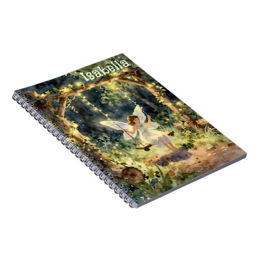 Enchanted Fairy on a Swing in a Magical Forest ノートブック (右側)