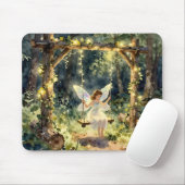 Enchanted Fairy on a Swing in a Magical Forest マウスパッド (マウス)