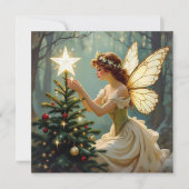 Enchanted Fairy Personalized Christmas シーズンカード (正面)