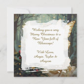 Enchanted Fairy Personalized Christmas シーズンカード (裏面)
