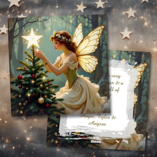 Enchanted Fairy Personalized Christmas シーズンカード