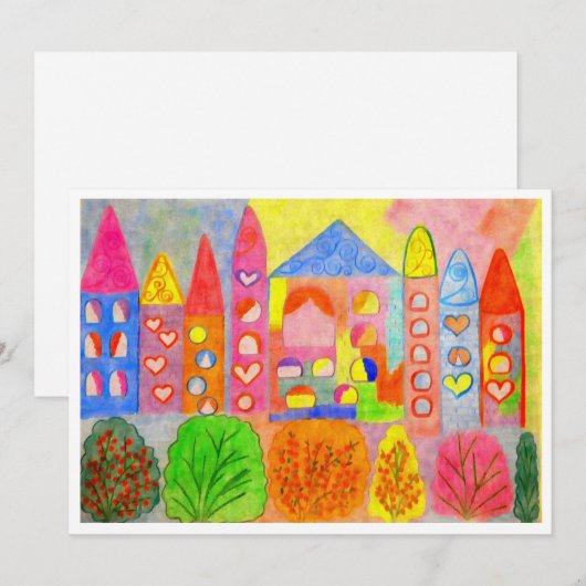 Enchanted Fairy Tale Town Invitation 招待状 (正面/裏面)