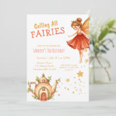 Enchanted Fairy Tea Garden Birthday Party 招待状 (スタンド正面)