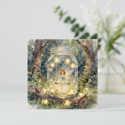 Enchanted Fairy Themed Girl's Birthday カード (スタンド正面)