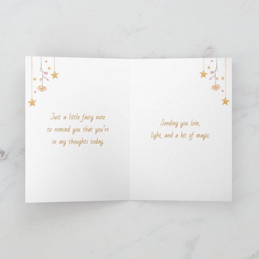 Enchanted Fairy Themed | Thinking About You カード (内部)