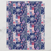 Enchanted Fairytale Books Blue Scrapbook Paper (正面/裏面)