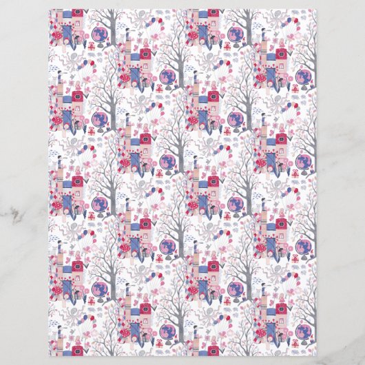 Enchanted Fairytale Books White Scrapbook Paper (裏面)