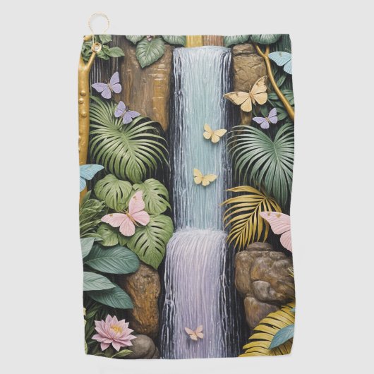 Enchanted Falls Oasis ゴルフタオル (正面)