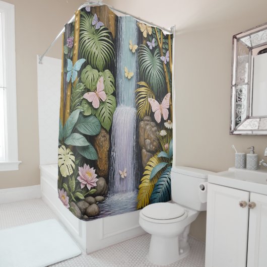 Enchanted Falls Oasis シャワーカーテン (インサイチュ)