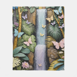 Enchanted Falls Oasis フリースブランケット