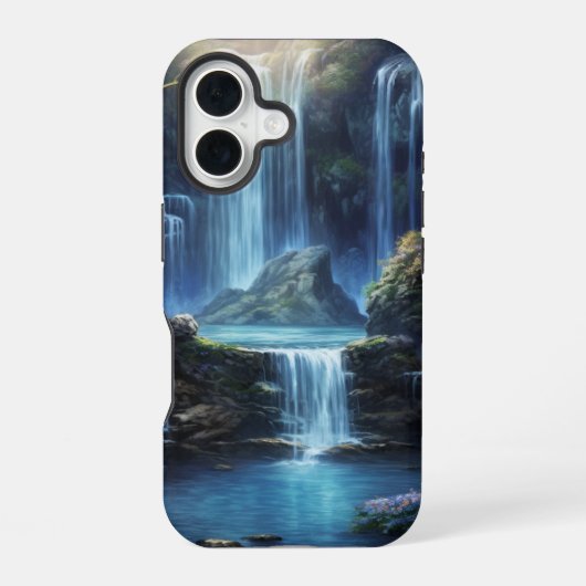 Enchanted Fantasy Waterfall Dreamscape  iPhone 16ケース (裏面)