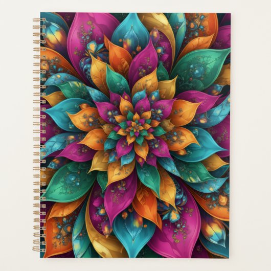 Enchanted Flora Gold Watercolor Botanical  プランナー手帳 (正面)