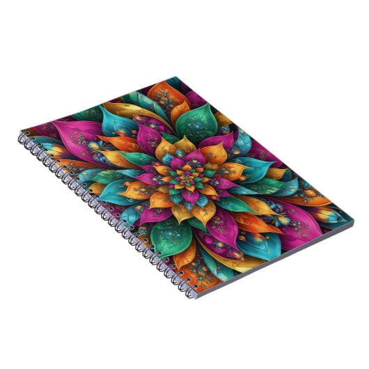 Enchanted Flora Gold Watercolor Botanical Notebook ノートブック (右側)