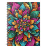 Enchanted Flora Gold Watercolor Botanical Notebook ノートブック (正面)