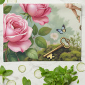 Enchanted Flroral Fairies Garden キッチンタオル (折り畳み)