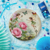 Enchanted Flroral Fairies Garden ペーパープレート (パーティー)