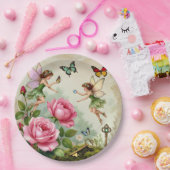 Enchanted Flroral Fairies Garden ペーパープレート (パーティー)